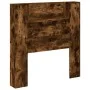 Cabecero de cama con luz LED roble ahumado 100x16,5x103,5 cm de vidaXL, Cabeceros y pies de cama - Ref: Foro24-839235, Precio...