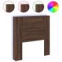 Cabecero de cama con luz LED marrón roble 100x16,5x103,5 cm de vidaXL, Cabeceros y pies de cama - Ref: Foro24-839237, Precio:...