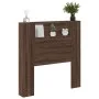 Cabecero de cama con luz LED marrón roble 100x16,5x103,5 cm de vidaXL, Cabeceros y pies de cama - Ref: Foro24-839237, Precio:...