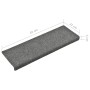 Alfombrilla escalera 15 uds tela punzonada gris claro 65x21x4cm de vidaXL, Alfombrillas para escalones - Ref: Foro24-134564, ...