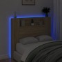 Cabecero de cama con luz LED roble Sonoma 120x16,5x103,5 cm de vidaXL, Cabeceros y pies de cama - Ref: Foro24-839240, Precio:...