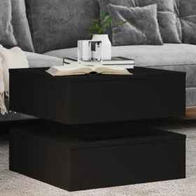 Mesa de centro con luces LED negro 50x50x40 cm de vidaXL, Mesas de centro - Ref: Foro24-839855, Precio: 76,92 €, Descuento: %