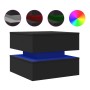 Mesa de centro con luces LED negro 50x50x40 cm de vidaXL, Mesas de centro - Ref: Foro24-839855, Precio: 59,53 €, Descuento: %