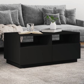 Mesa de centro con luces LED negro 90x49x40 cm de vidaXL, Mesas de centro - Ref: Foro24-839834, Precio: 105,77 €, Descuento: %