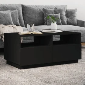 Mesa de centro con luces LED negro 90x49x40 cm de vidaXL, Mesas de centro - Ref: Foro24-839834, Precio: 103,72 €, Descuento: %