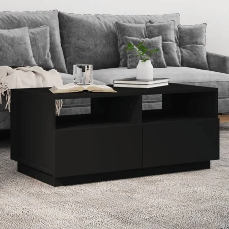 Coffee table with LED lights black 90x49x40 cm by vidaXL, Coffee table - Ref: Foro24-839834, Price: 103,72 €, Discount: %