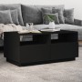 Mesa de centro con luces LED negro 90x49x40 cm de vidaXL, Mesas de centro - Ref: Foro24-839834, Precio: 105,77 €, Descuento: %