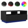 Coffee table with LED lights black 90x49x40 cm by vidaXL, Coffee table - Ref: Foro24-839834, Price: 103,72 €, Discount: %