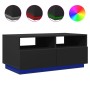 Mesa de centro con luces LED negro 90x49x40 cm de vidaXL, Mesas de centro - Ref: Foro24-839834, Precio: 105,77 €, Descuento: %