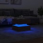 Mesa de centro con luces LED marrón roble 50x50x40 cm de vidaXL, Mesas de centro - Ref: Foro24-839860, Precio: 70,56 €, Descu...