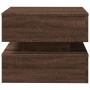 Mesa de centro con luces LED marrón roble 50x50x40 cm de vidaXL, Mesas de centro - Ref: Foro24-839860, Precio: 70,56 €, Descu...