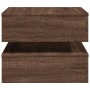 Mesa de centro con luces LED marrón roble 50x50x40 cm de vidaXL, Mesas de centro - Ref: Foro24-839860, Precio: 70,56 €, Descu...