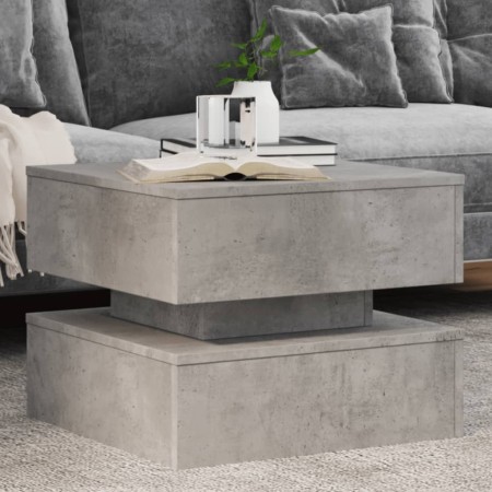Mesa de centro con luces LED gris hormigón 50x50x40 cm de vidaXL, Mesas de centro - Ref: Foro24-839857, Precio: 55,82 €, Desc...