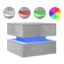 Coffee table with LED lights concrete gray 50x50x40 cm by vidaXL, Coffee table - Ref: Foro24-839857, Price: 67,99 €, Discount: %