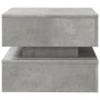 Mesa de centro con luces LED gris hormigón 50x50x40 cm de vidaXL, Mesas de centro - Ref: Foro24-839857, Precio: 55,82 €, Desc...