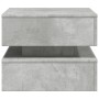 Mesa de centro con luces LED gris hormigón 50x50x40 cm de vidaXL, Mesas de centro - Ref: Foro24-839857, Precio: 55,82 €, Desc...