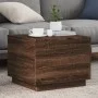 Coffee table with LED lights oak brown 50x50x40 cm by vidaXL, Coffee table - Ref: Foro24-839874, Price: 57,31 €, Discount: %