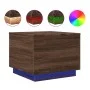 Coffee table with LED lights oak brown 50x50x40 cm by vidaXL, Coffee table - Ref: Foro24-839874, Price: 57,31 €, Discount: %