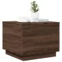 Coffee table with LED lights oak brown 50x50x40 cm by vidaXL, Coffee table - Ref: Foro24-839874, Price: 57,31 €, Discount: %