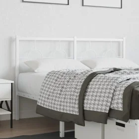 White metal headboard 140 cm by vidaXL, Headboards and footboards - Ref: Foro24-376308, Price: 39,35 €, Discount: %