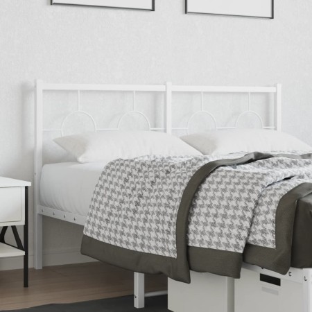 Cabecero de metal blanco 140 cm de vidaXL, Cabeceros y pies de cama - Ref: Foro24-376308, Precio: 39,82 €, Descuento: %