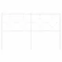 White metal headboard 140 cm by vidaXL, Headboards and footboards - Ref: Foro24-376308, Price: 39,35 €, Discount: %