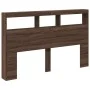 Oak brown headboard with LED light 160x17x102 cm by vidaXL, Headboards and footboards - Ref: Foro24-839209, Price: 106,82 €, ...