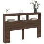 Oak brown headboard with LED light 160x17x102 cm by vidaXL, Headboards and footboards - Ref: Foro24-839209, Price: 106,82 €, ...