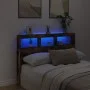 Headboard with LED light smoked oak 140x17x102 cm by vidaXL, Headboards and footboards - Ref: Foro24-839200, Price: 84,10 €, ...
