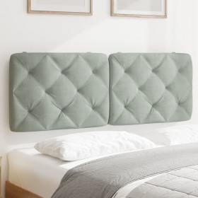 Cabecero de cama acolchado terciopelo gris claro 140 cm de vidaXL, Cabeceros y pies de cama - Ref: Foro24-374727, Precio: 48,...