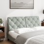 Cabecero de cama acolchado terciopelo gris claro 140 cm de vidaXL, Cabeceros y pies de cama - Ref: Foro24-374727, Precio: 48,...