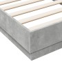 Estructura de cama madera de ingeniería gris hormigón 75x190 cm de vidaXL, Camas y somieres - Ref: Foro24-839640, Precio: 84,...