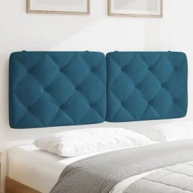 Blaues, samtgepolstertes Kopfteil 140 cm von vidaXL, Kopf- und Fußteile - Ref: Foro24-374731, Preis: 58,16 €, Rabatt: %