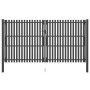 Puerta de valla del jardín de acero gris antracita 4x2,5 cm de vidaXL, Puertas de jardín - Ref: Foro24-146338, Precio: 889,59...