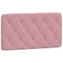 Pink velvet padded bed headboard 100 cm by vidaXL, Headboards and footboards - Ref: Foro24-374719, Price: 51,57 €, Discount: %