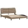 Estructura de cama cabecero cuero sintético capuchino 160x200cm de vidaXL, Camas y somieres - Ref: Foro24-3208013, Precio: 25...