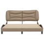 Estructura de cama cabecero cuero sintético capuchino 160x200cm de vidaXL, Camas y somieres - Ref: Foro24-3208013, Precio: 25...