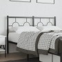 Cabecero de metal negro 140 cm de vidaXL, Cabeceros y pies de cama - Ref: Foro24-376259, Precio: 43,95 €, Descuento: %