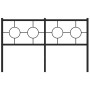 Cabecero de metal negro 140 cm de vidaXL, Cabeceros y pies de cama - Ref: Foro24-376259, Precio: 43,95 €, Descuento: %