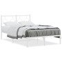 Estructura de cama de metal con cabecero blanca 120x200 cm de vidaXL, Camas y somieres - Ref: Foro24-376273, Precio: 96,99 €,...