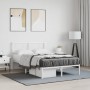 Estructura de cama de metal con cabecero blanca 120x200 cm de vidaXL, Camas y somieres - Ref: Foro24-376273, Precio: 96,99 €,...