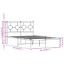 Estructura de cama de metal con cabecero blanca 120x200 cm de vidaXL, Camas y somieres - Ref: Foro24-376273, Precio: 96,99 €,...