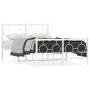 Estructura cama metal con cabecero y estribo blanco 120x190 cm de vidaXL, Camas y somieres - Ref: Foro24-376290, Precio: 108,...