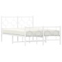 Estructura cama metal con cabecero y estribo blanco 120x190 cm de vidaXL, Camas y somieres - Ref: Foro24-376290, Precio: 108,...