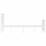 Estructura cama metal con cabecero y estribo blanco 120x190 cm de vidaXL, Camas y somieres - Ref: Foro24-376290, Precio: 108,...