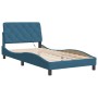 Estructura de cama con luces LED terciopelo azul 100x200 cm de vidaXL, Camas y somieres - Ref: Foro24-3213841, Precio: 156,61...