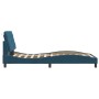 Estructura de cama con luces LED terciopelo azul 100x200 cm de vidaXL, Camas y somieres - Ref: Foro24-3213841, Precio: 156,61...
