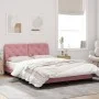 Estructura de cama con luces LED terciopelo rosa 120x200 cm de vidaXL, Camas y somieres - Ref: Foro24-3213848, Precio: 212,85...