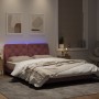 Estructura de cama con luces LED terciopelo rosa 140x200 cm de vidaXL, Camas y somieres - Ref: Foro24-3213860, Precio: 218,43...