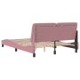 Estructura de cama con luces LED terciopelo rosa 140x200 cm de vidaXL, Camas y somieres - Ref: Foro24-3213860, Precio: 218,43...